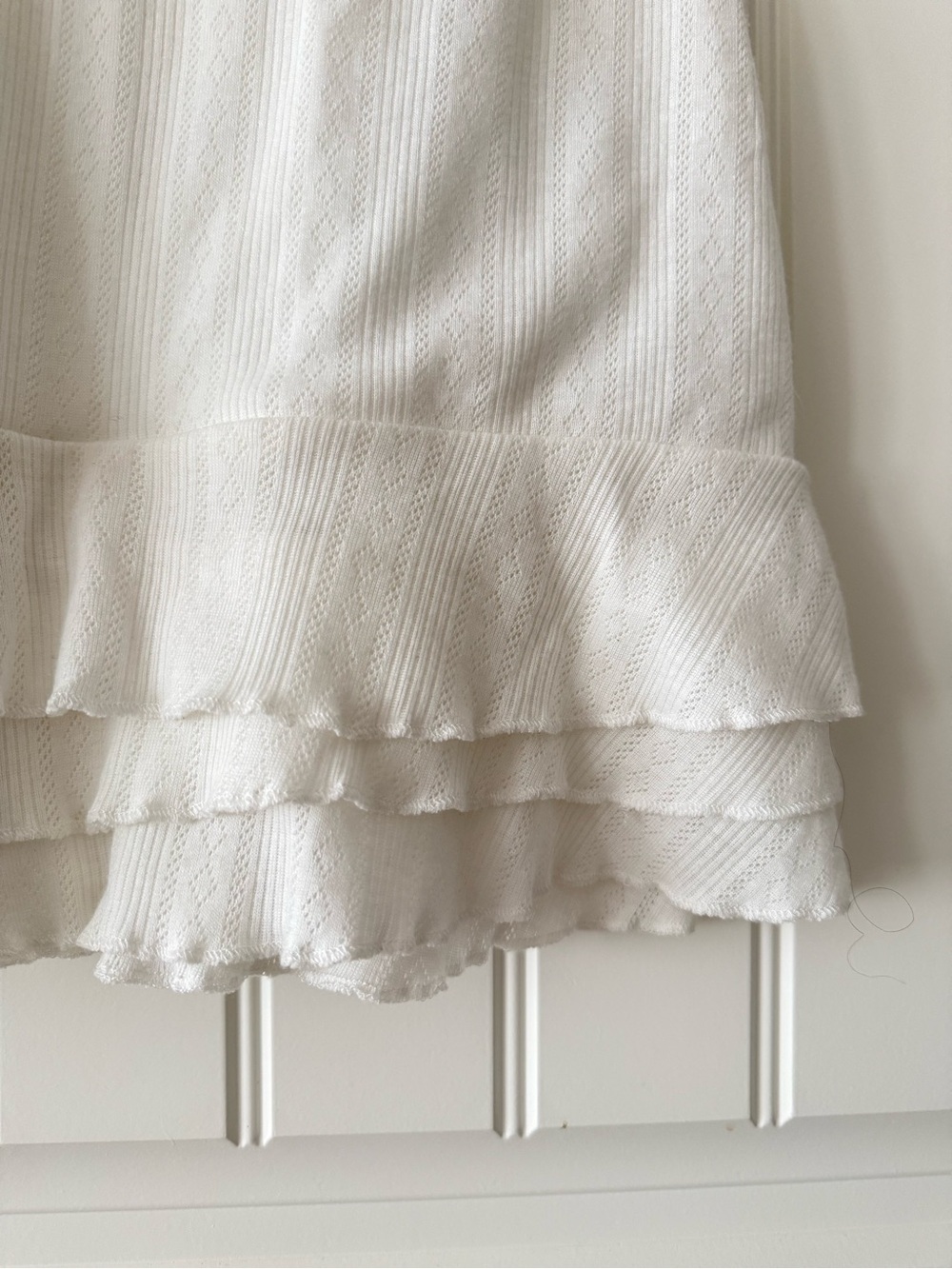 Edikted Pointelle Ruffle Mini Dress - Picture 6 of 8